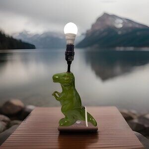 Pillowart Green T-Rex Lamp
